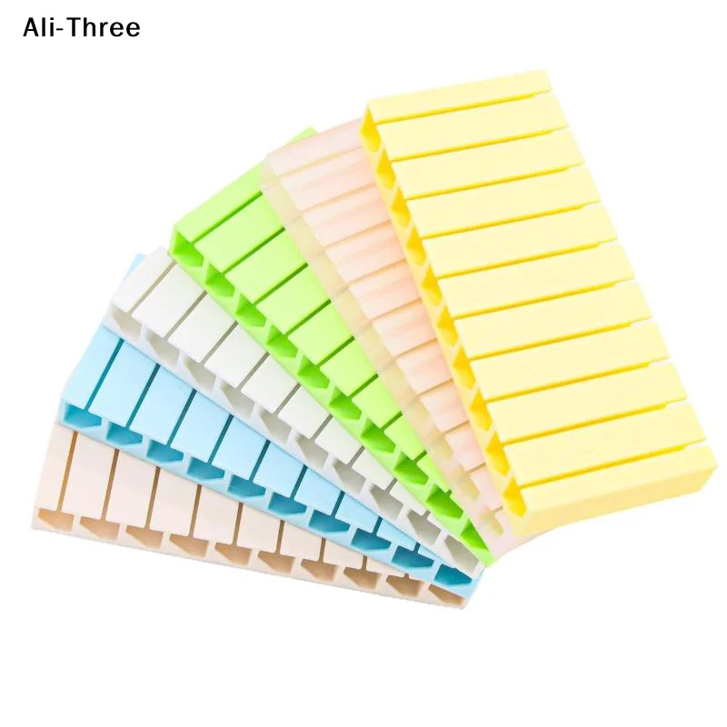 1 Set 10 Grids Macaron Colored Transfer Paper Organizer Nail Foil Storage Box Foil Roll Holder Dustproof Manicure Supplies