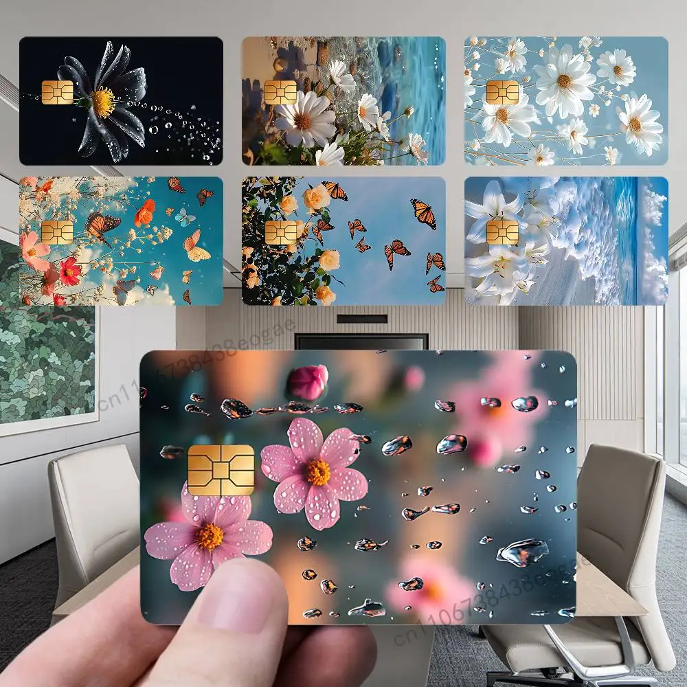 

Lovely Plant Flowers Decorative Credit Card Skin Protection Card Stickers Creative Credit Debit Card Stickers