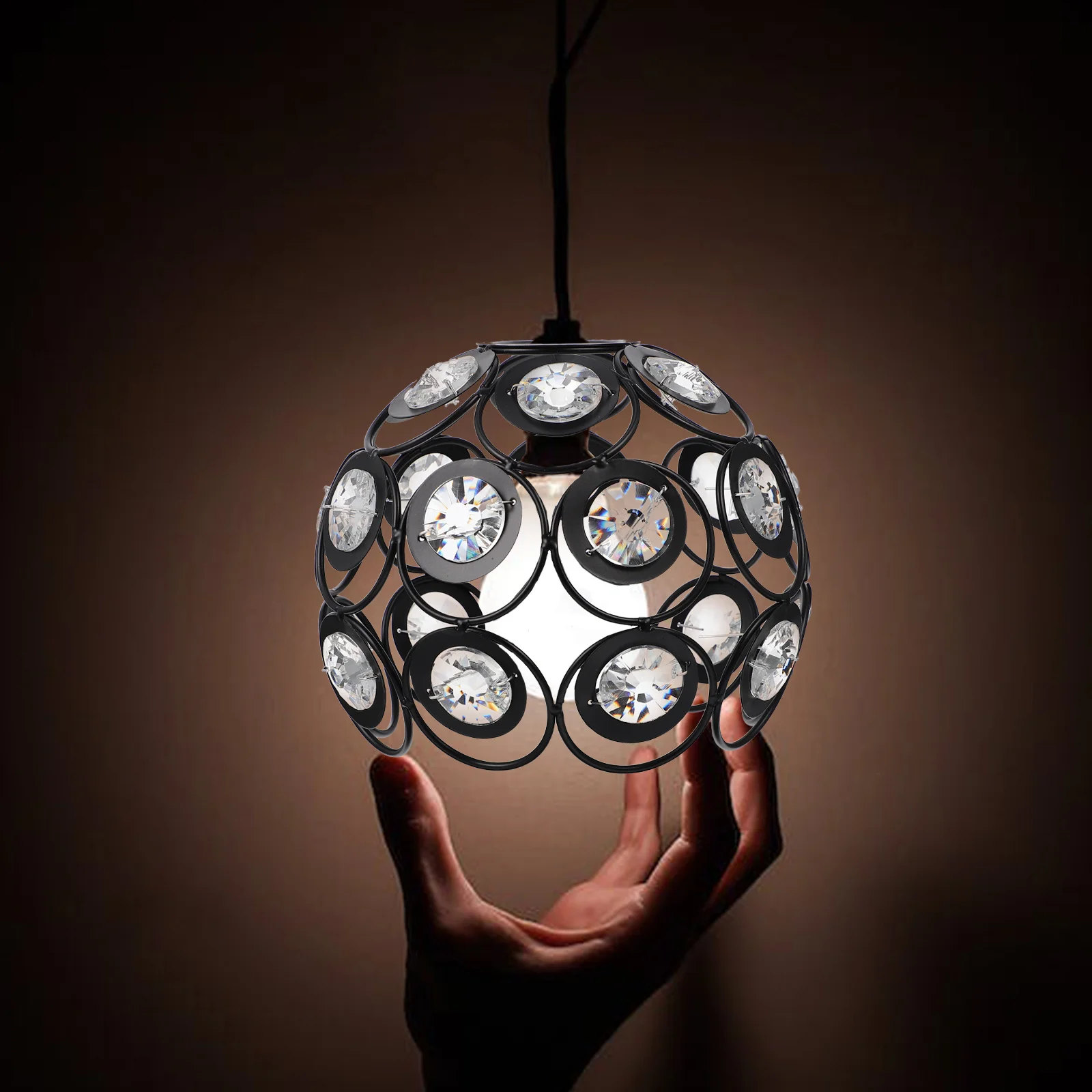 

Delicate Crystal Lampshade Modern Decorative Ceiling Lamp Cover Artistic Light Shade Household Lighting Crystal Lamp Shade