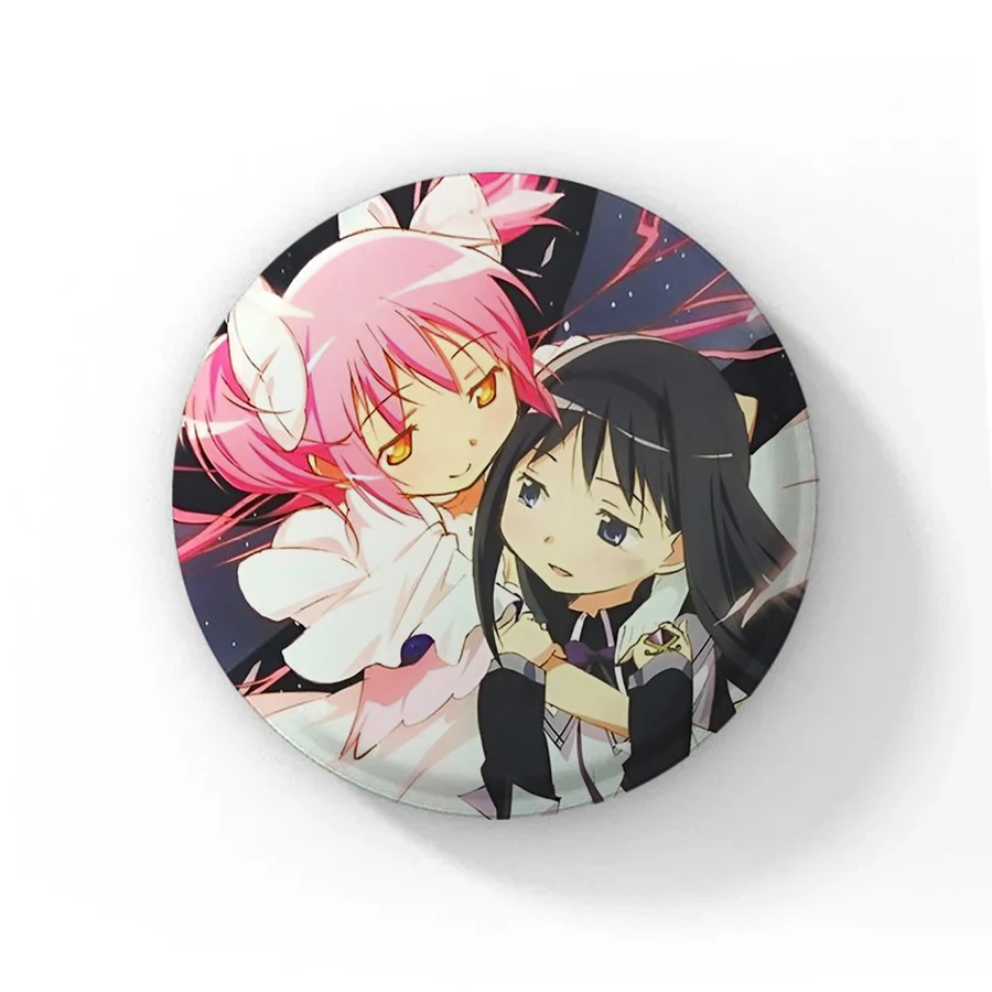 58mm Handmade Puella Magi Madoka Magica Brooches Manga Figure Cosplay Badge DIY Backpack Clothes Jewelry Accessory Button Pin