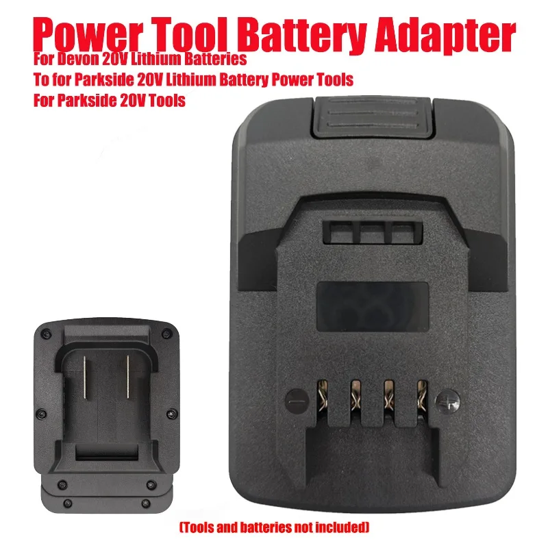 

Адаптер-конвертер для литиевых аккумуляторов Parkside 20V и Devon 20V для электроинструментов Parkside 20V