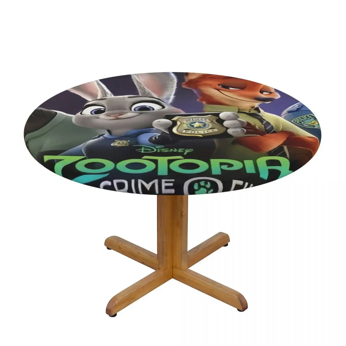 Custom Round Disney Film Zootopia Tablecloth Fit 40