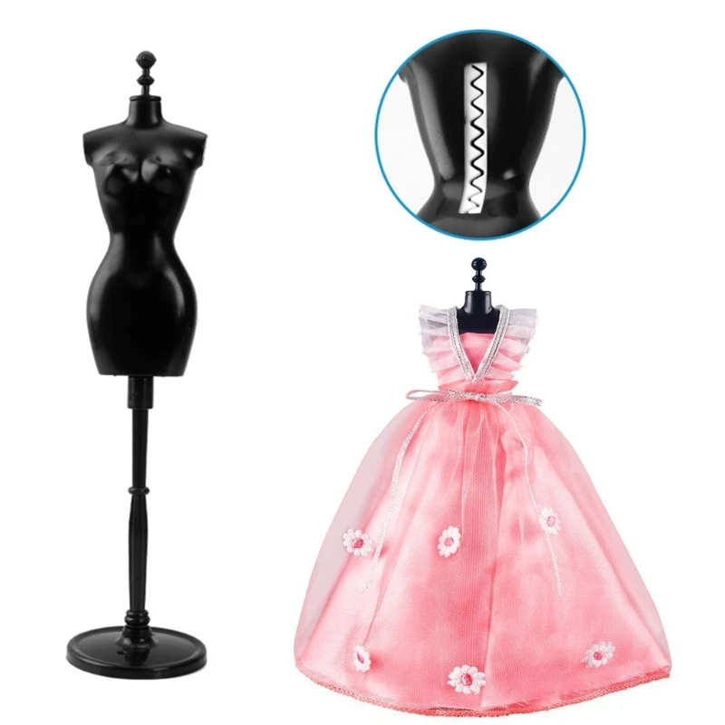 Mini Dolls Display Stand Durable Clothes Holder Dress Models Plastic Material for Dresses and Model Clothing