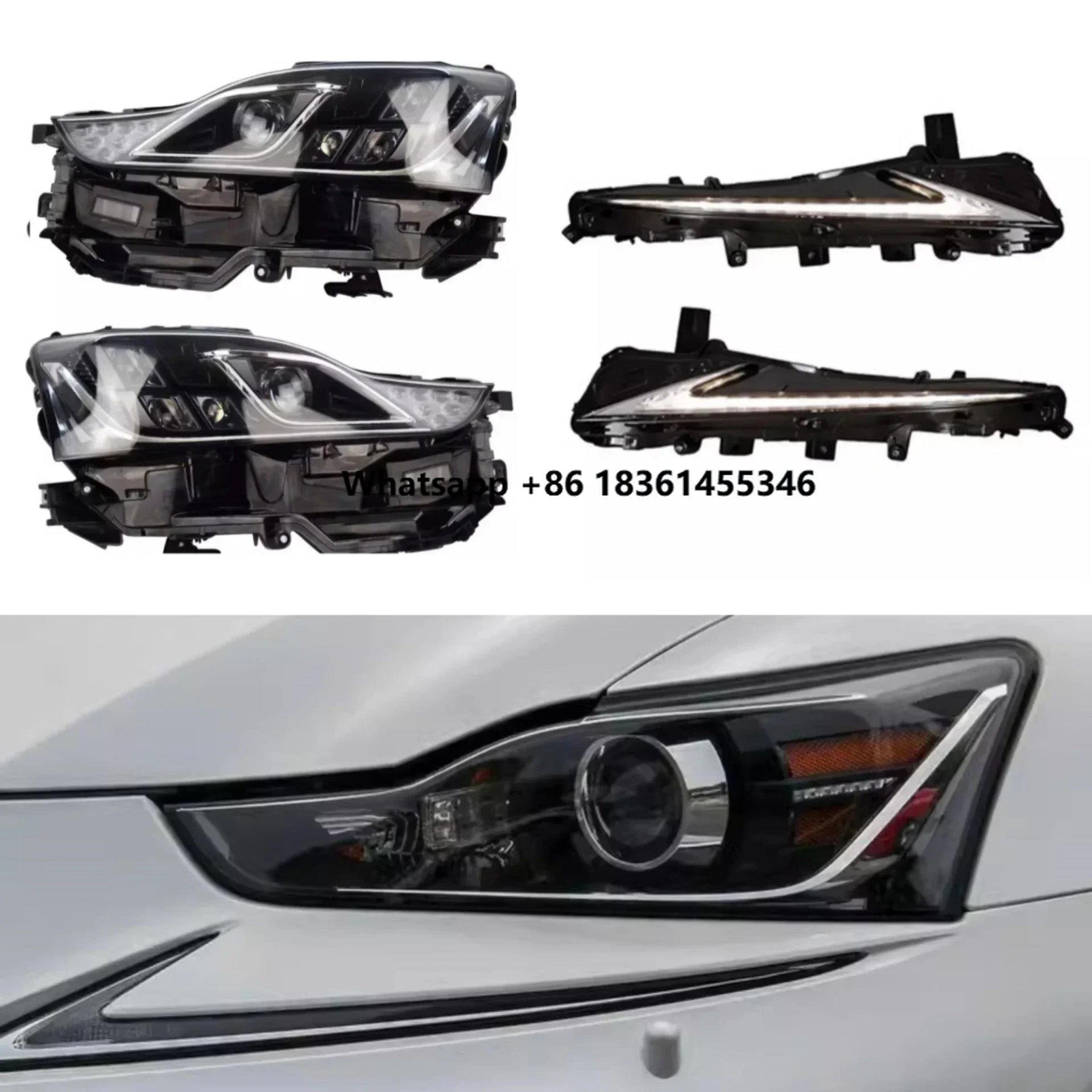 

for IS200 IS250 IS300 13-17 Modified 17 Style Bumper Headlight Assembly Daytime Running Light Turn Signal Car Accessories