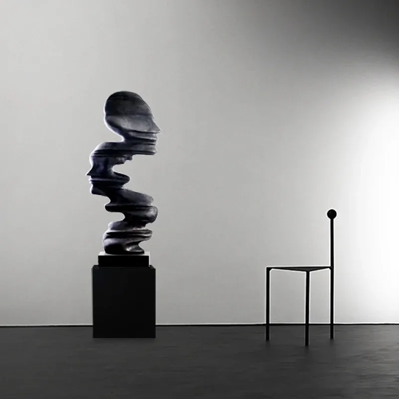 

Hotel villa decoration art ornaments floor-to-ceiling modern simple abstract sculpture portrait character decorative base