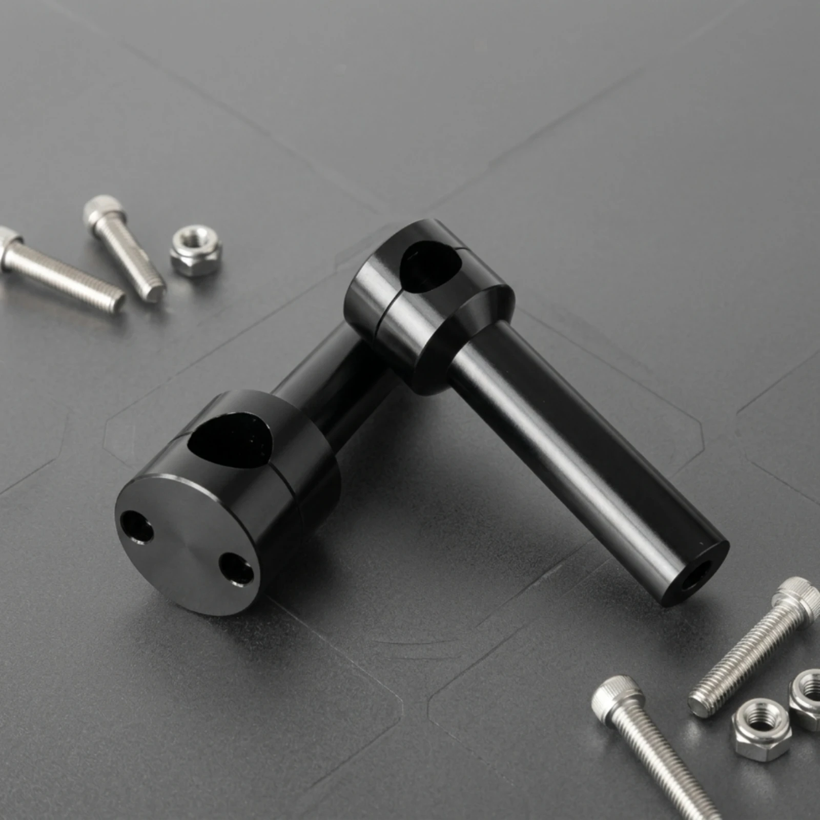 Cruiser Handlebar Risers Black Motorcycle Handlebar Risers Hardware Long-Lasting Compact for Motorcyclists, Street Riding