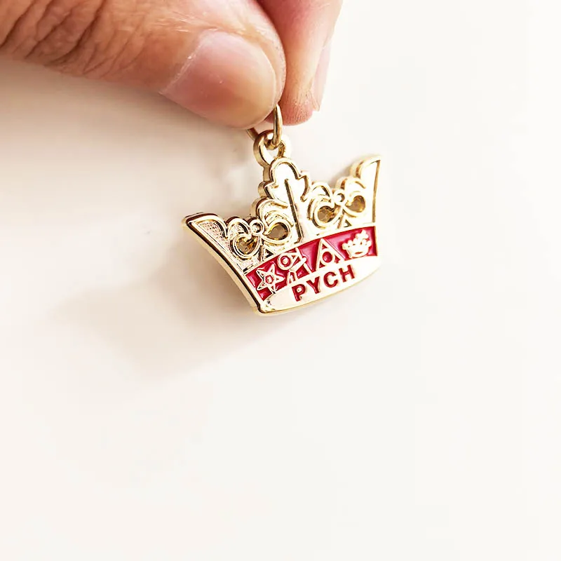 10pcs Masonic KYCH PYCH Crown Lapel Pin Charms Metal Craft Free Masons Enamel Badge York Rite Brooches YOD Lodge of Perfection