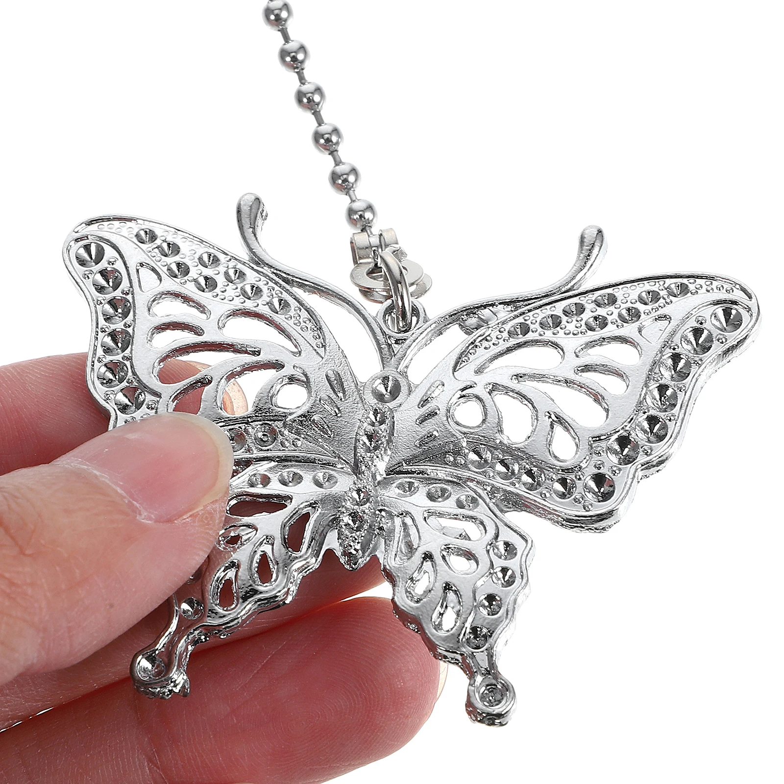 

2Pcs Ceiling Fan Pull Chain Butterfly Pendant Extension Replacement Light Pulling Chain Durable Fan Accessory Lamp Accessories