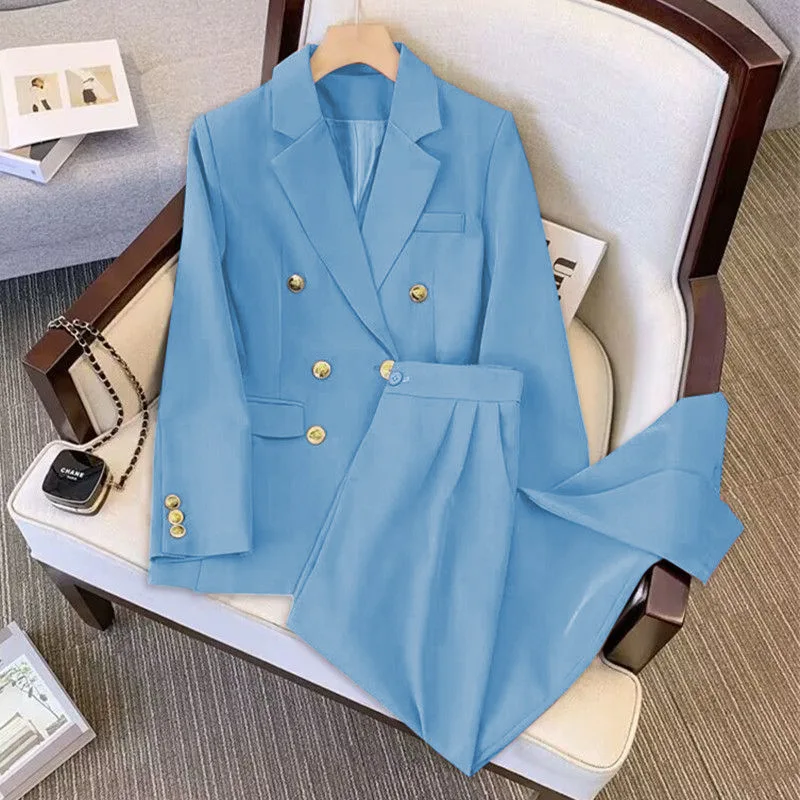 New Fashion Suit Coat and Pant Set 2026 Spring Autumn Season Loose High End Style Slimming Suit Jacket Two Piece Sets for Women