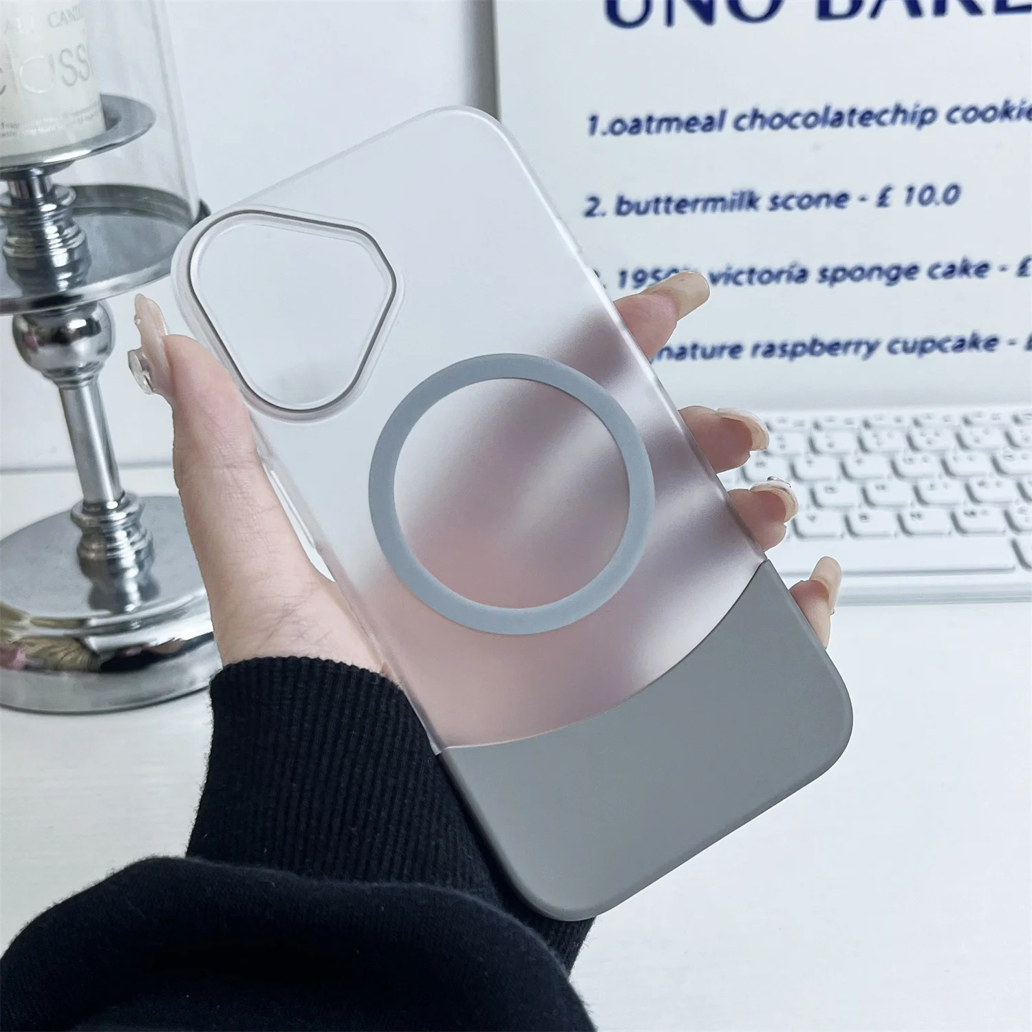 2025 신형 PC 캔디 컬러 클래시 맥세이프 케이스 (아이폰 15 14 13 12 11 16 Pro Max Plus 무선 충전 매트 탈착식 커버)