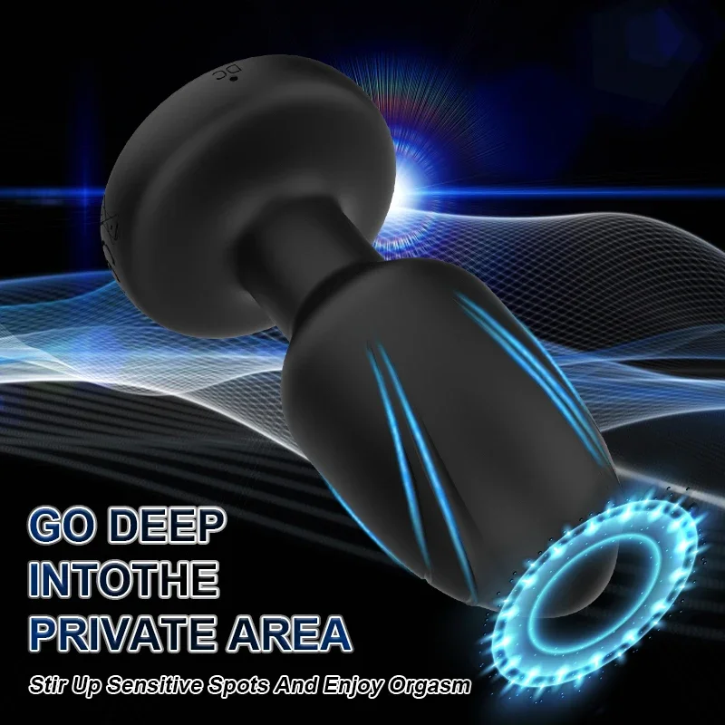 360 Rotation Vibrating Anal Plug 10 Speeds Remote Control Butt Plug Vibrator Prostate Massage Buttplug Sex Toys For Men Women