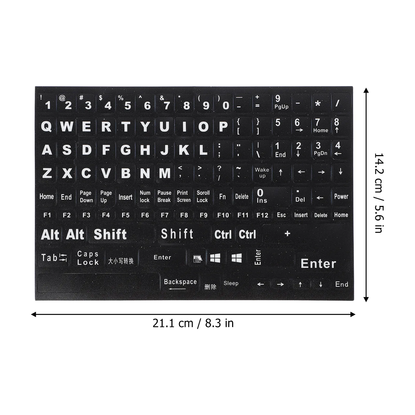 1Sheet Keyboard Stickers English Letter Replacement Premium Label for Laptop Desktop Computer Keyboard Language Decals