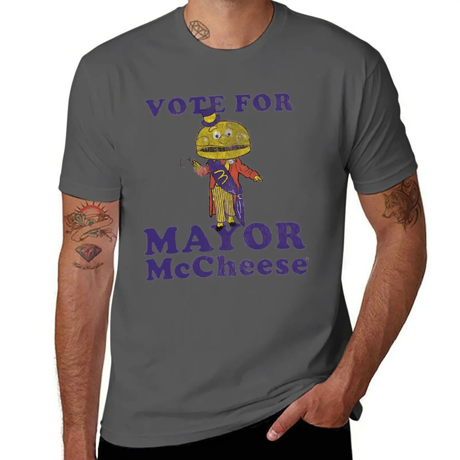 

Vote for Mayor McCheese - Vintage Repro T-Shirt t shirt man designer man t shirt luxury cotton t shirts high quality T-Shirt