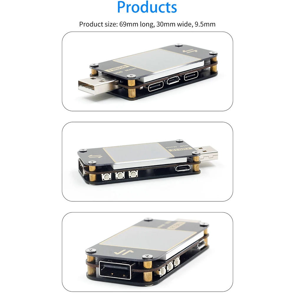 1pc USB Tester FNB38 Current And Voltage Meter USB Tester QC4+ PD3.0 2.0 Fast Charging Protocol 69*30*9.5mm Electrical Equipment