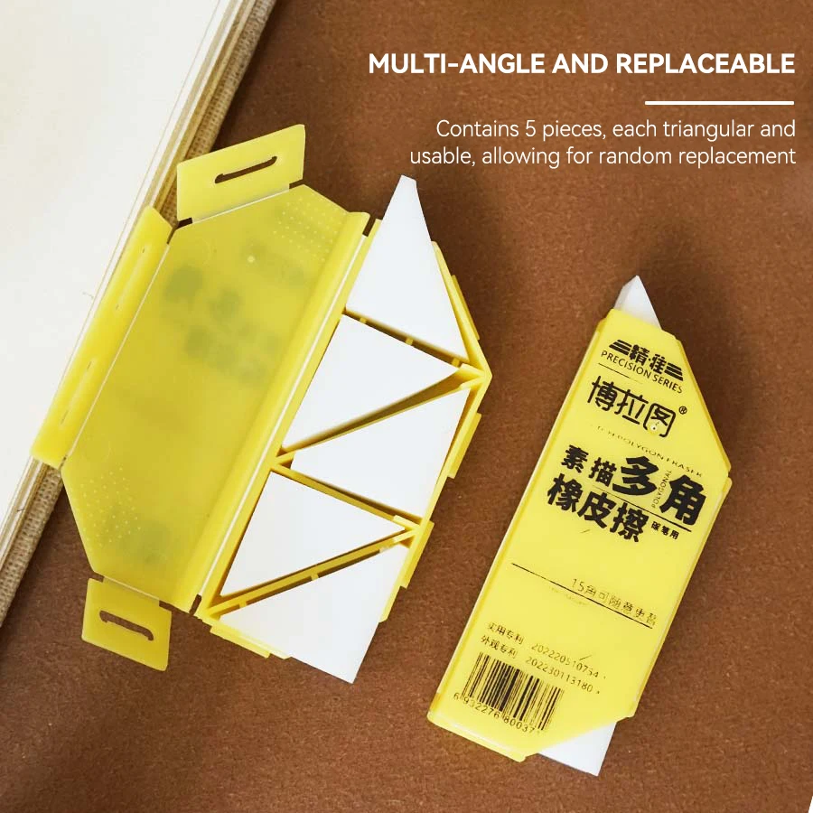 Sketch Drawing Erasing Students Eraser Triangle Rubber Erasers for Pencil Stationery Office School Fine Art Supplies