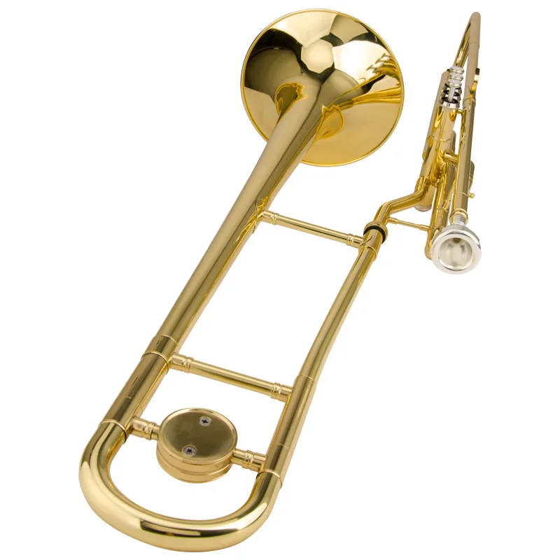 Standing Key Trombone JYTB-E120G Fall B Paint Gold, Trombone Musical Instrument