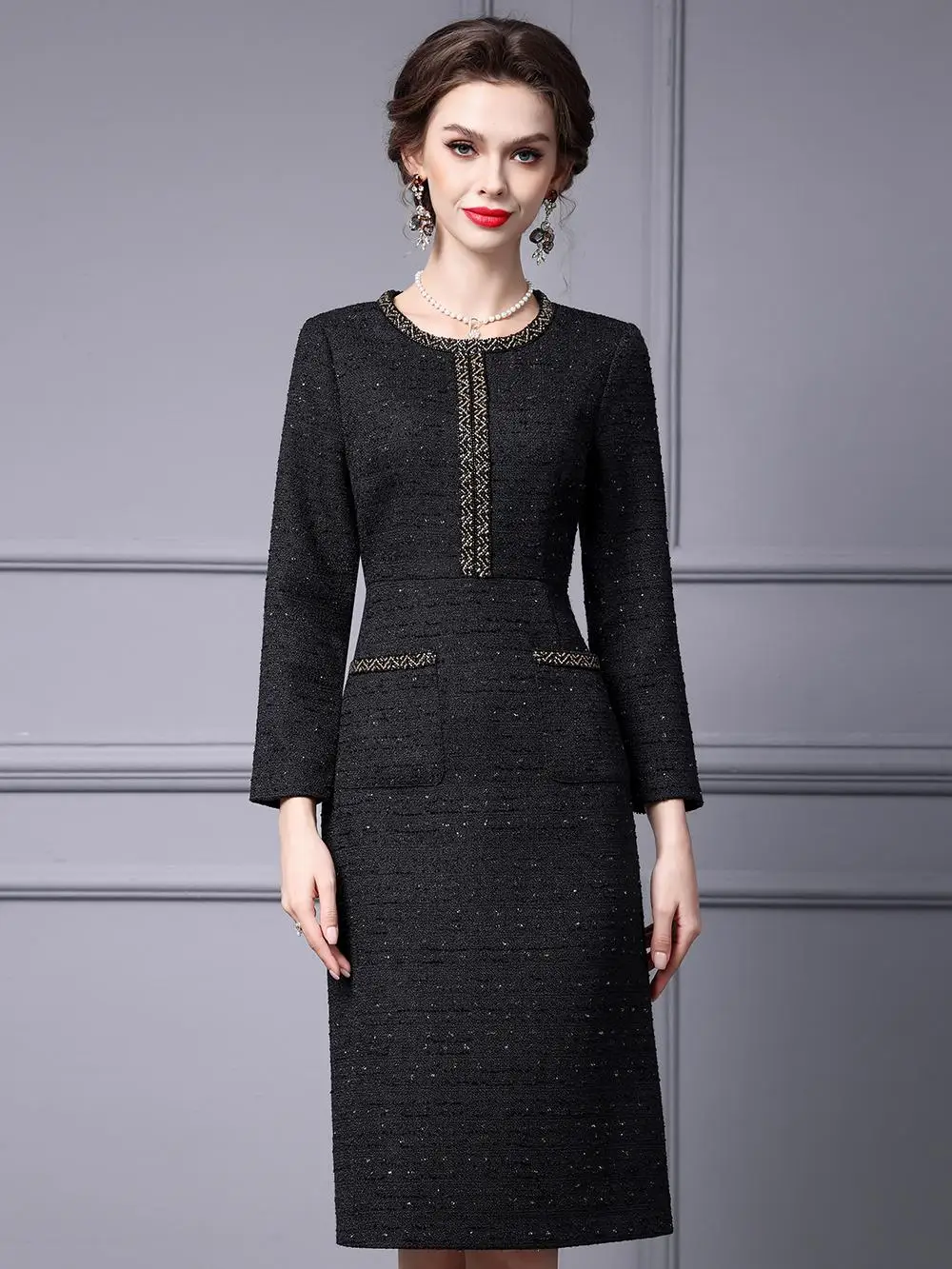 

Осенне-зимняя женская юбка Dr. Kevin&Zhen с высокой талией, утягивающая, черная, скрывающая живот, класса люкс