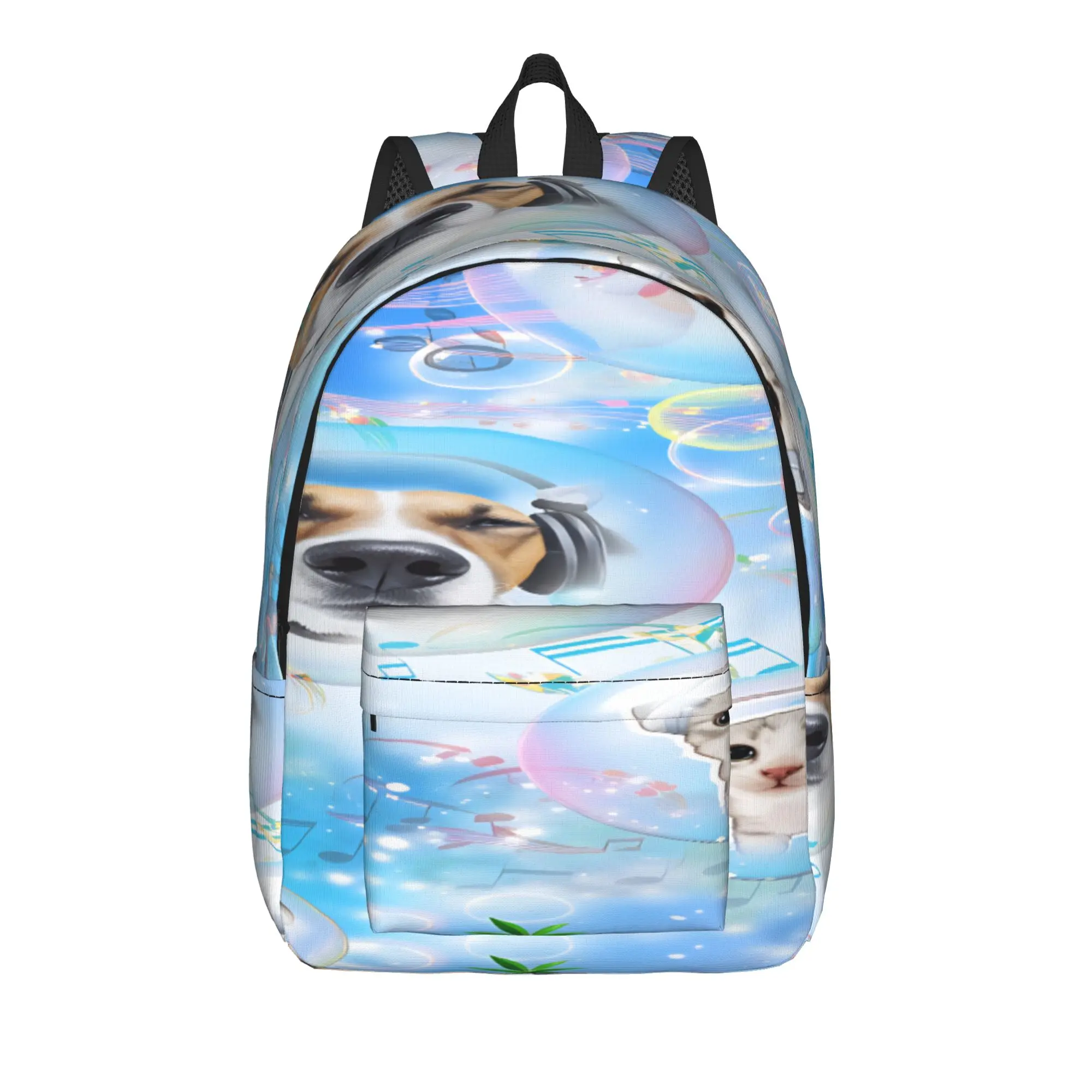 

Frutiger Aero Backpack Trekking Backpacks Unisex Pretty High School Bags Custom Breathable Rucksack