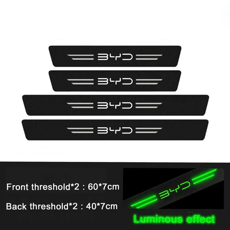 Luminous Car Door Threshold Decals for BYD Song Tang Yuan Qin Pro Plus 2025 Dolphin Seagull Atto3 GT Door Entry Pedal Guards Pad - view 5