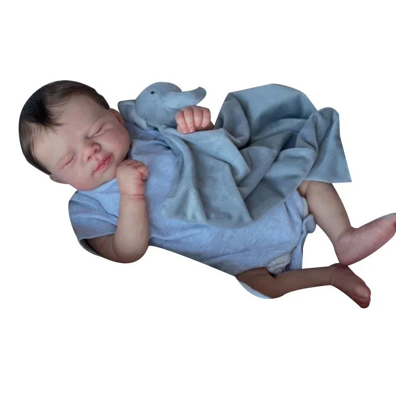 48cm  Newborn Baby Reborn Doll Sleeping Baby Pascale  Lifelike Soft Touch with Hand-Rooting Hair Doll