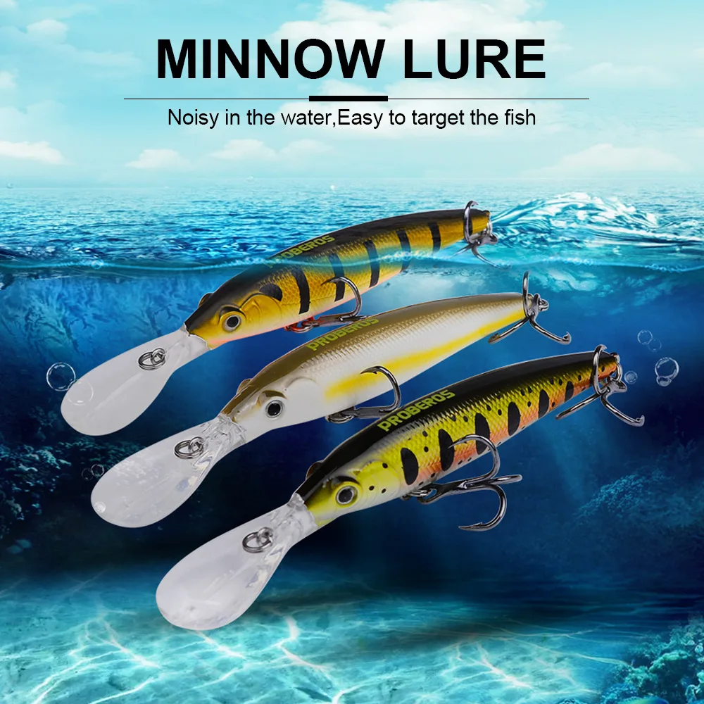 

Lifelike Lure Minnow Bait Fishing Lures Swimbait With 2 Trible Hook 12.5cm/13g Hard Bait For Bass Trout Perch