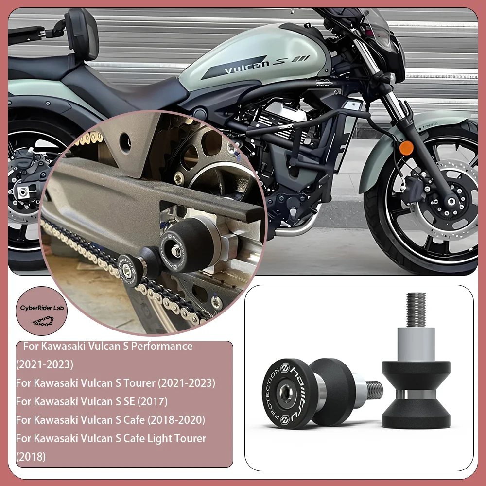 

For Kawasaki Vulcan S 2015-2023 Paddock Stand Spindle Bobbins-CNC Machined No Tools Needed Rider Gift​