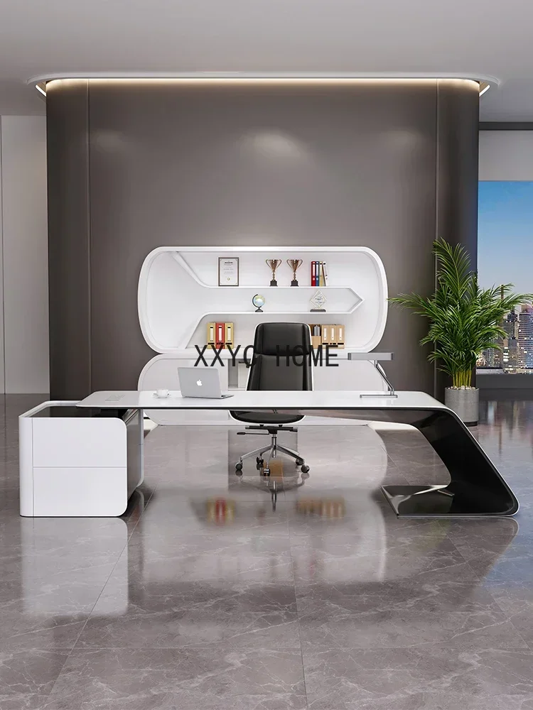 Modern Fashion Office Office Desk for Boss Manager Supervisor Office Desk and Chair Combination