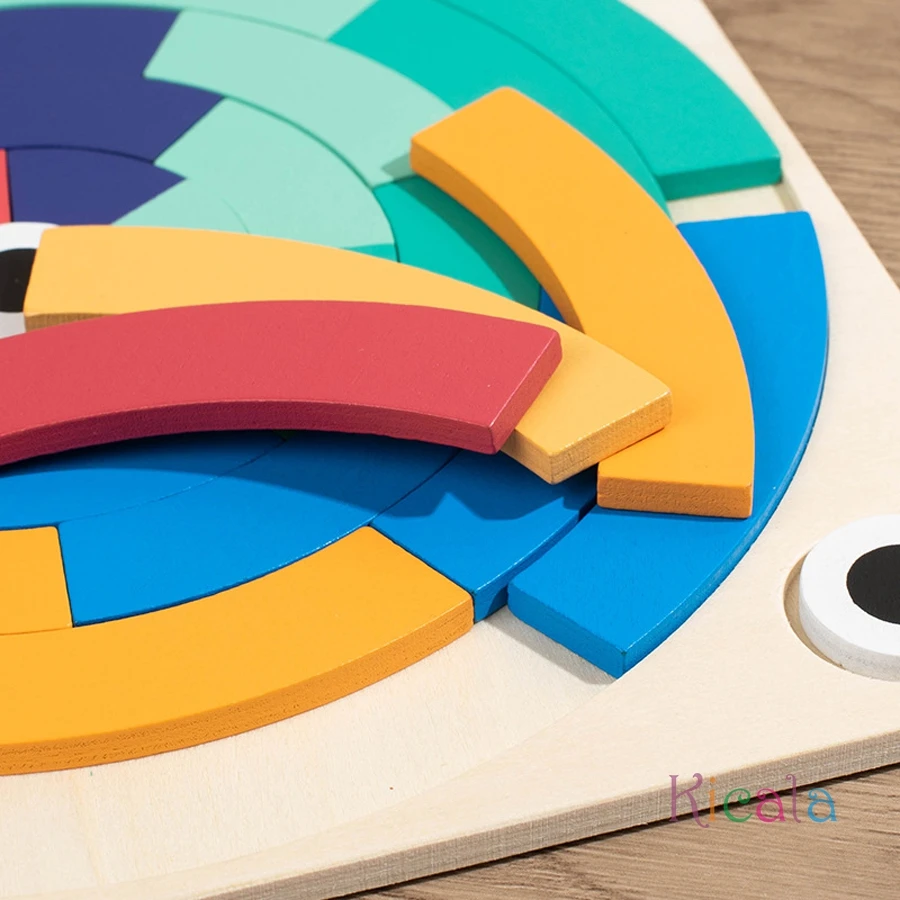 ตัวต่อจิ๊กซอว์ 3 มิติ บล็อกสีรุ้ง ของเล่นเสริมสร้างพัฒนาการเด็ก ฝึกสมอง ของเล่นไม้เสริมทักษะ สนุกสนานสำหรับเด็กเล็ก ของเล่นเสริมการเรียนรู้หลากหลายรูปแบบ