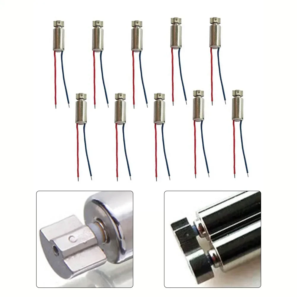 Coreless Cup Brush Motor For Smart Backpacks Vibration Motor 8000RPM 0408 Columnar Long Service Life Stable Performance 10Pcs