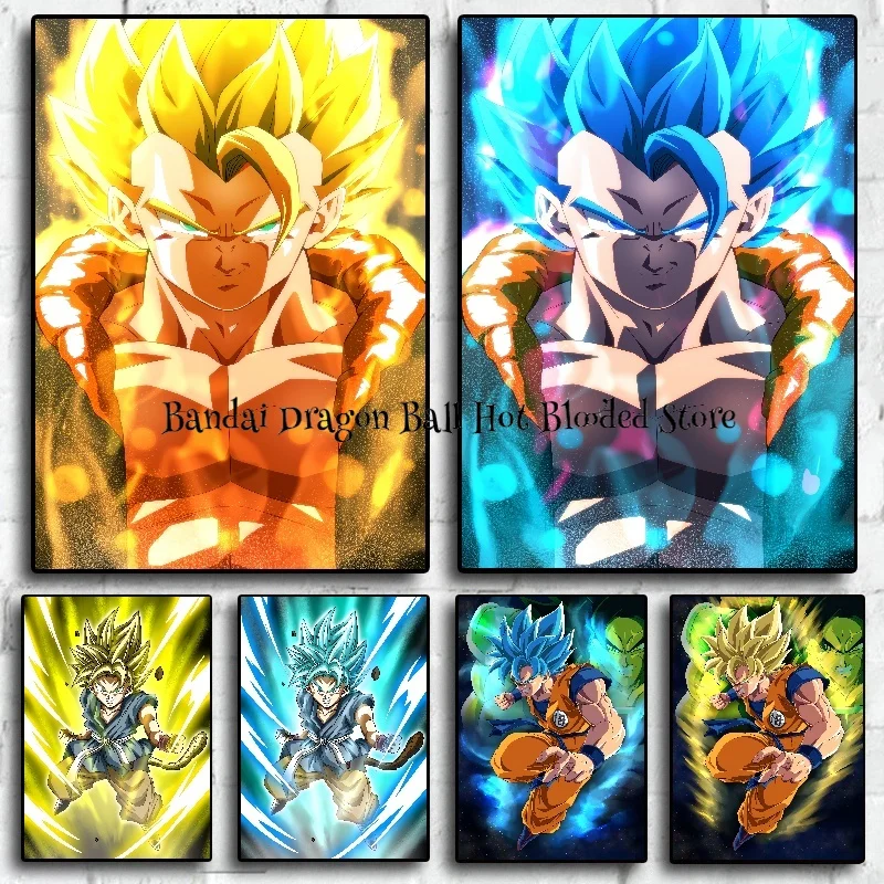 Classics Hot-blooded Anime Canvas Painting Dragon Ball Goku Vegeta Gohan Poster Print Mural Picture Boy Room Home Wall Art Decor