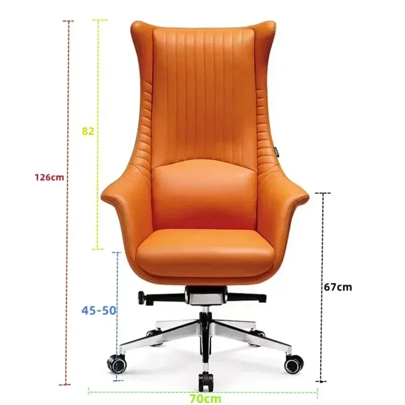 

Popular kAvailable Simple And Comfortable Boss Chair Leather Home Computer Chair Lift Rotary Back Light Luxury