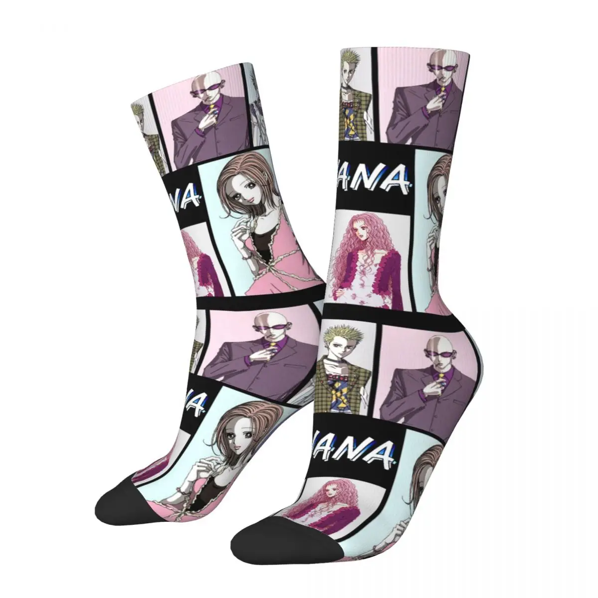 

Nana Osaki Komatsu Shinichi Socks Men's Women's Casual Anime Manga Socks Spring Summer Autumn Winter Middle Tube Socks Gift