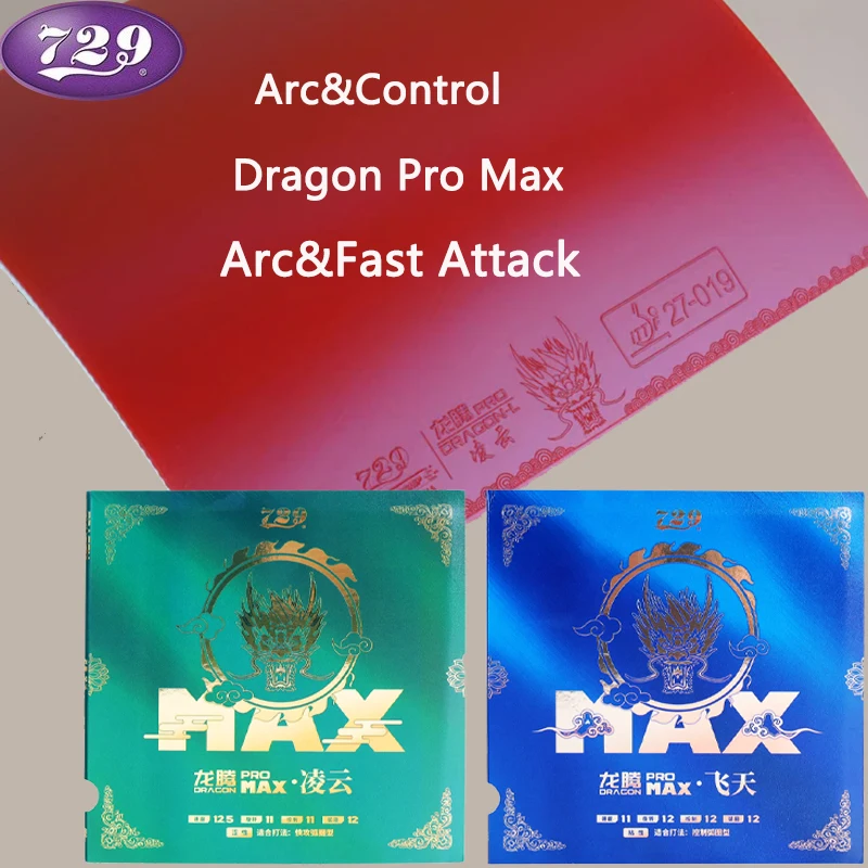 

Friendship 729 Table Tennis Rubber Sheet Dragon Pro Max Pip's in Sticky Acr&Control Unsticky Acr&Fast Attack Pingpong Rubber