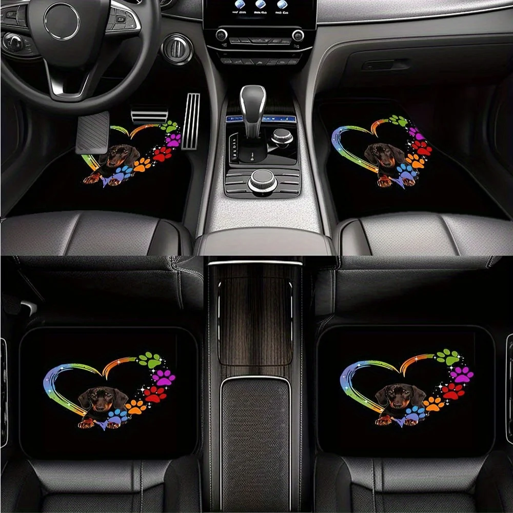Tapis de sol de voiture Love, intérieur de voiture élégant pour voitures compactes, fourgonne, SUV et plus adapté aux cadeaux pour parents et 1 pièce/2 pièces/4 pièces