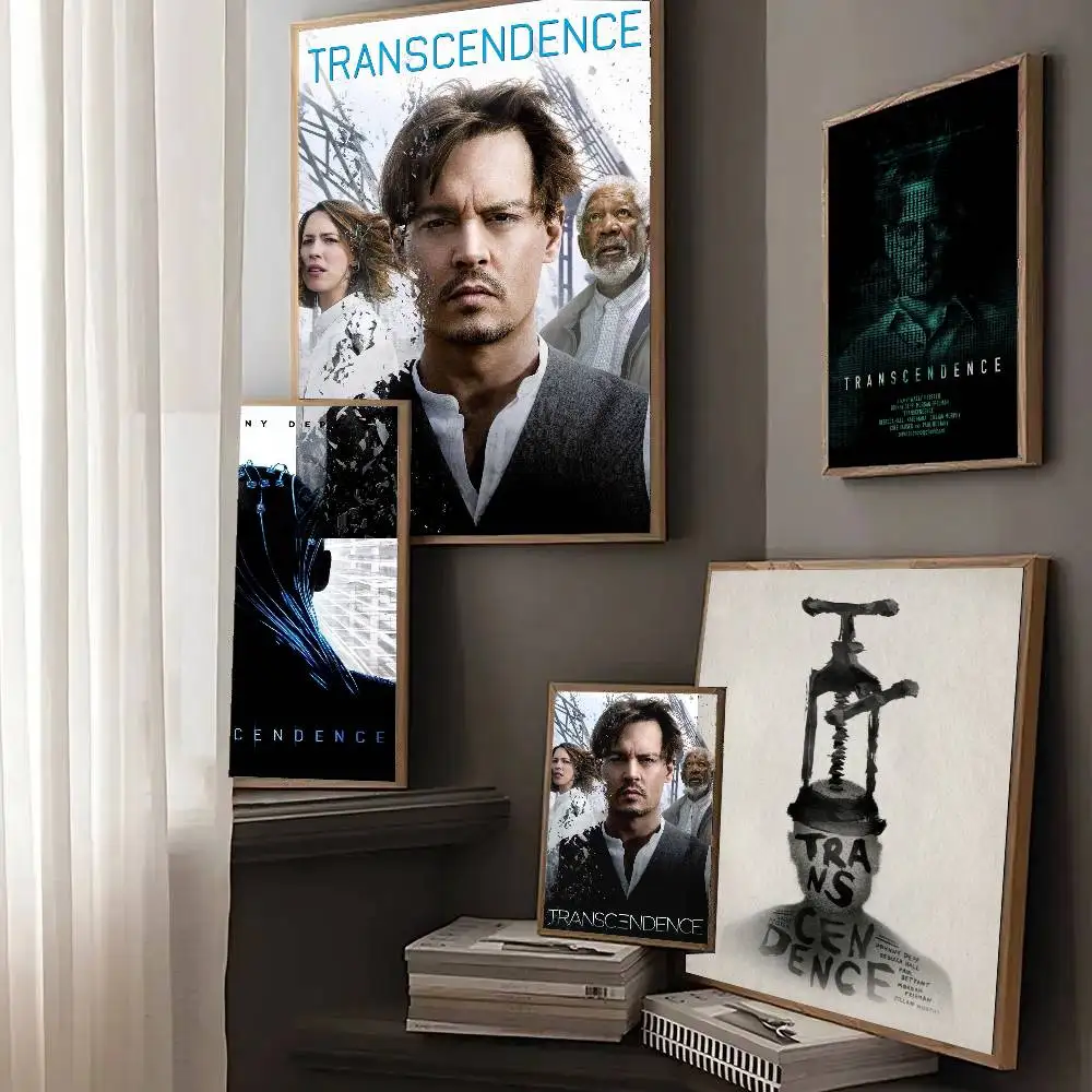 Science Fiction Movie T-Transcendence Posters Living Room Bar Cafe Quality Canvas Vintage Style Comics Painting Art Home Wall