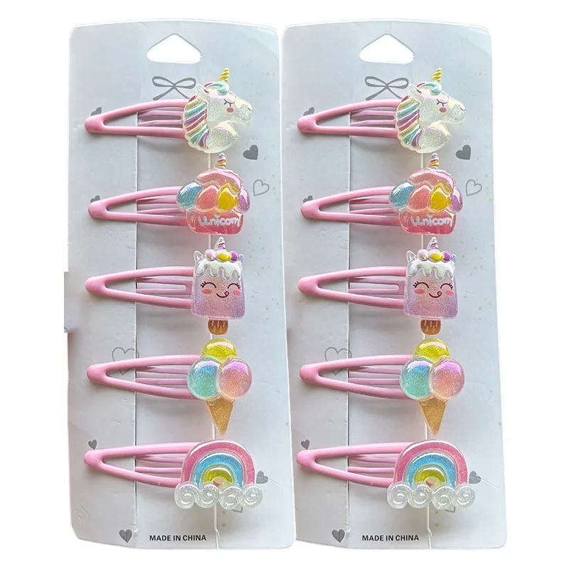 2Pcs Princess Cake Hairpins Girls Hairgrip Children Headwear Barrettes Hair Clips Lovely Hair Accessories for Kids