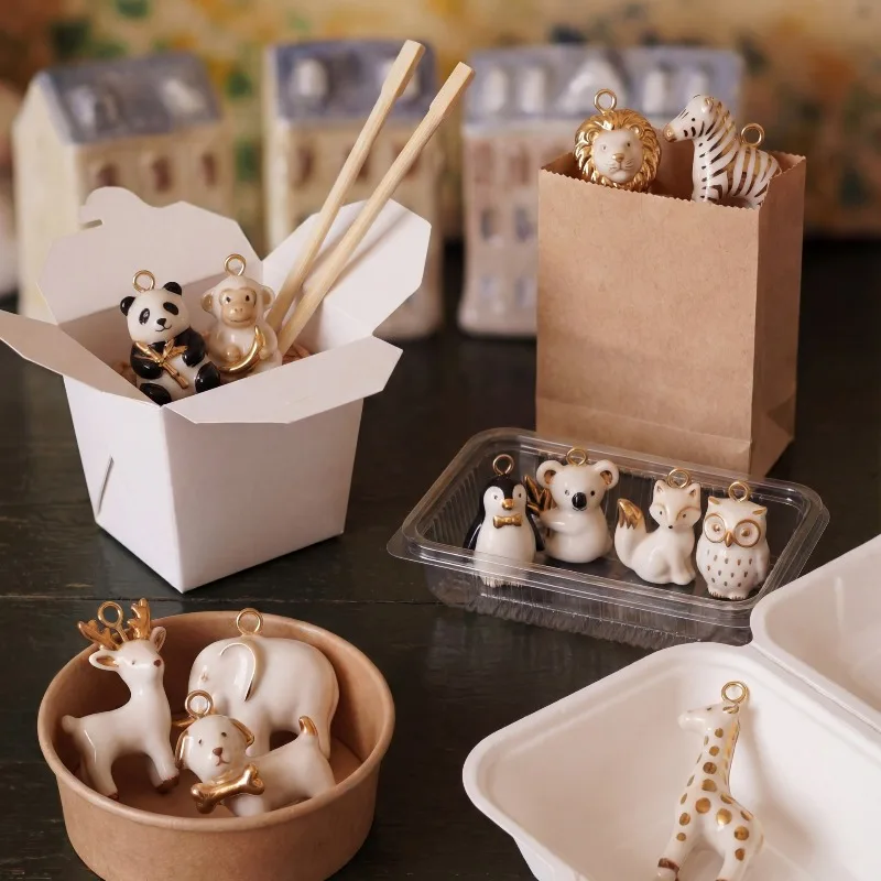 New Animal Park Series Pendant DIY Oil Painting with 14K Color Charms  Retention Decorative Accessory