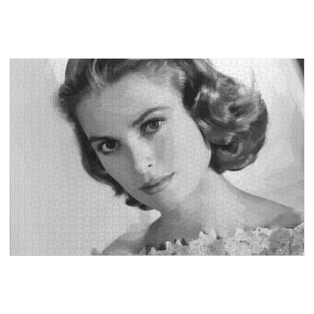 Grace Kelly Oil Painting Jigsaw Puzzle Wood Photo Personalized Wood Name Name Wooden Toy Puzzle