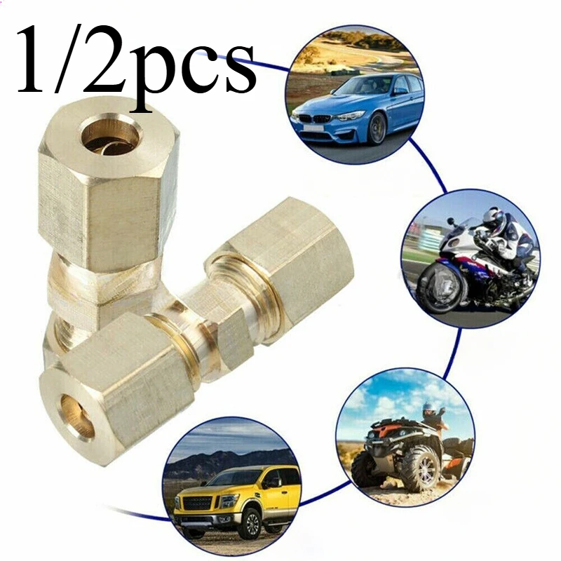 Brass Connector Brake Hose Repair Joint Accessories Brake Hose Brass Fittings Car  Brake Line Union Fittings Straight