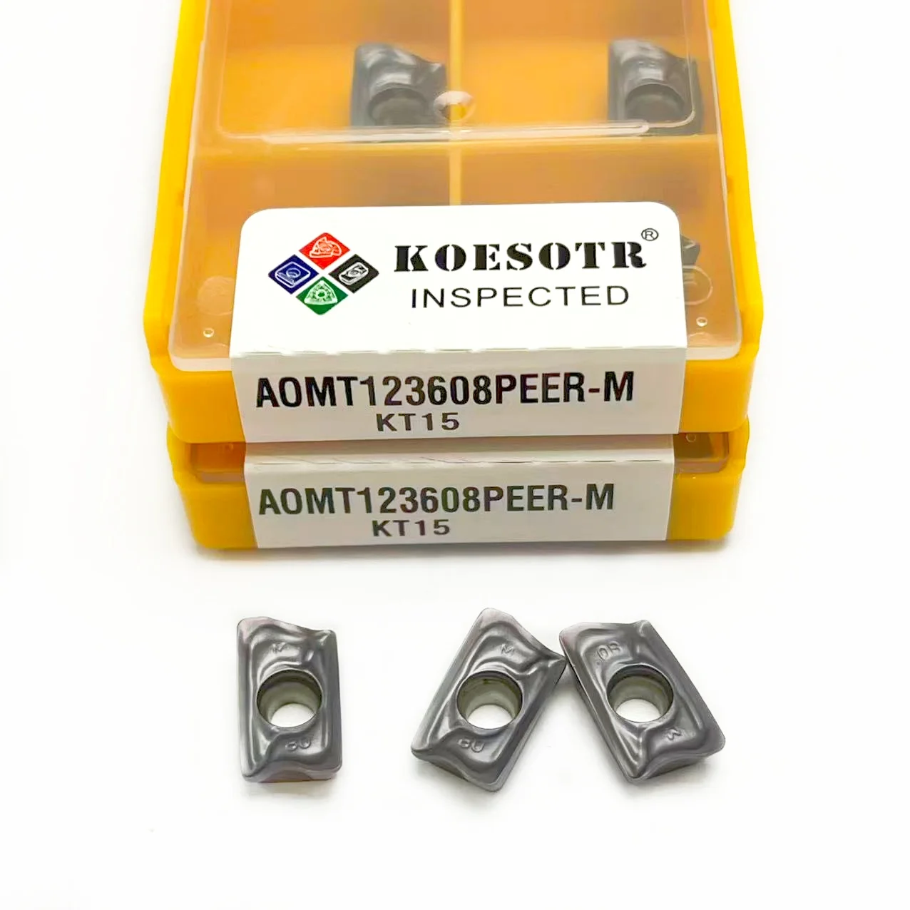 10PCS AOMT123608 Carbide Turning Tool, CVD+PVD Coated, Hard Alloy