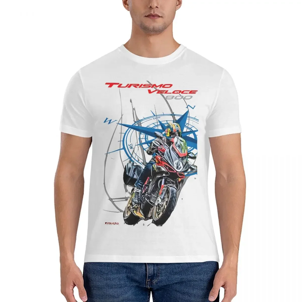 Men's Veloce 800 Rider T Shirt Mv Agusta Pure Cotton Clothing Awesome Short Sleeve Round Neck Tee Shirt Summer T-Shirts styleman