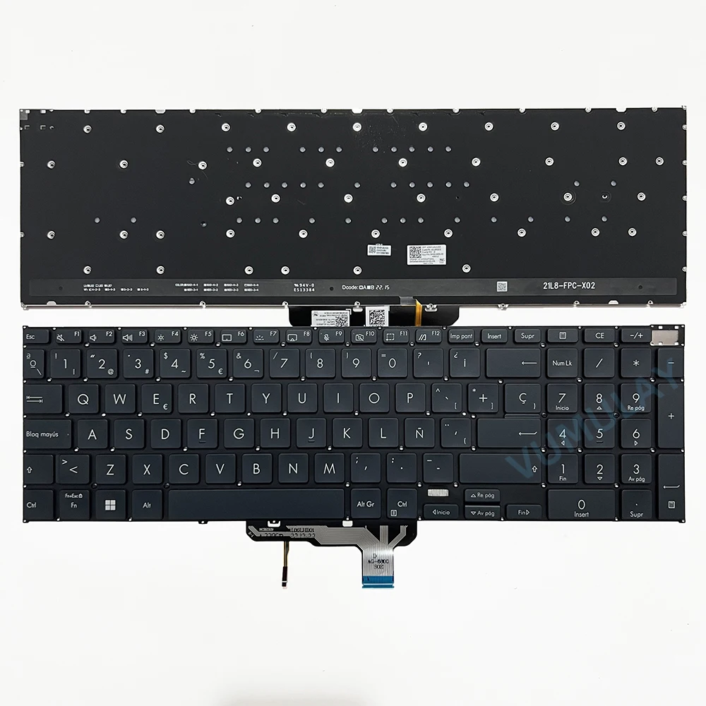 

Spanish Backlit Keyboard for ASUS ZenBook Pro 17 UM6702 UM6702R UM6702RA UM6702RA-M2014W UM6702RC UM6702RC-DS94T 0KNB0-6605SP