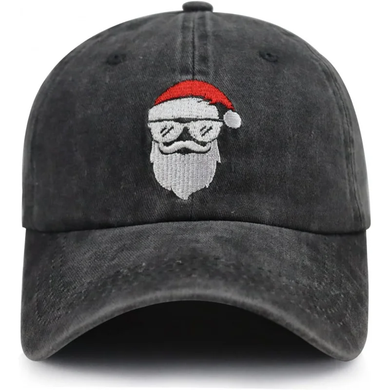 

Merry Christmas Hats for Men Women, Funny Believe Santa Claus Hat, Adjustable Embroidery Xmas Holiday Baseball Cap