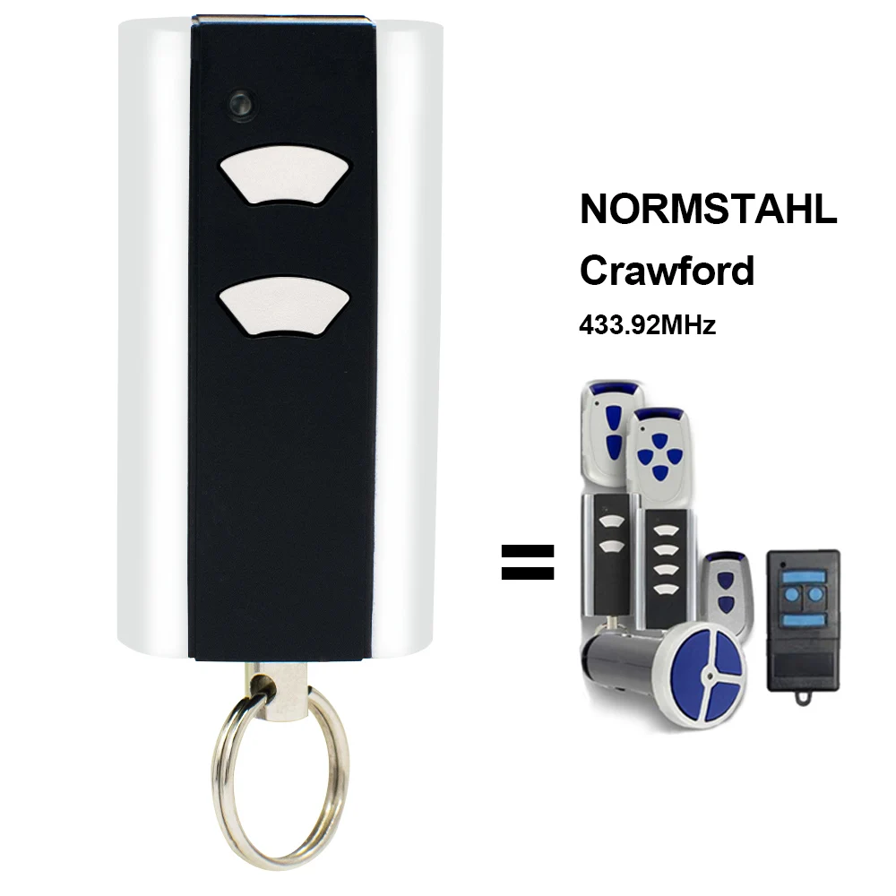 NORMSTAHL RCU 433 2K Garage Door Remote Control 433.92MHz Rolling Code Transmitter Gate KeyFob