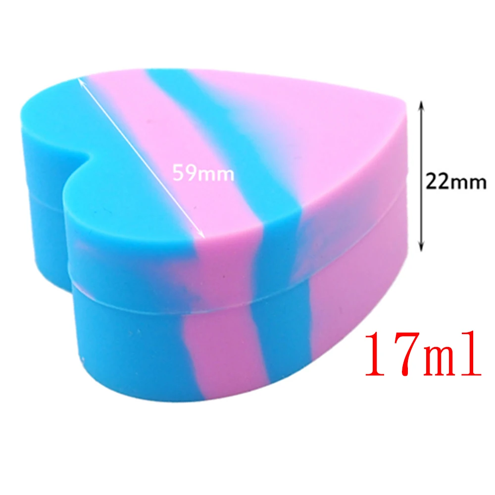 10Pcs Silicone 17ml Jar Container Non-stick Oil Bottle Storage Box Smoking Accessories Makeup Case Cosmetic Face Cream Jars