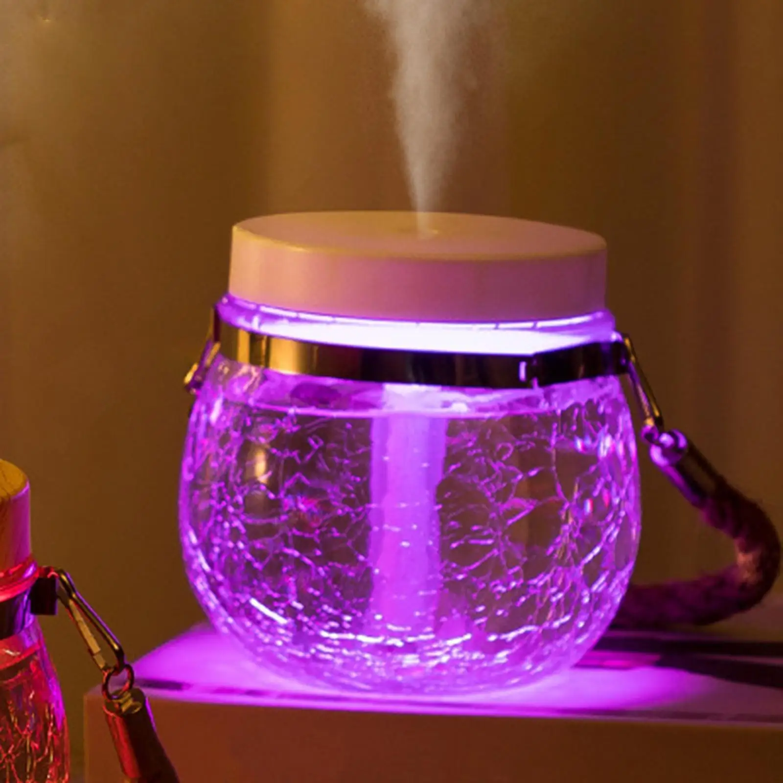 Small Mini USB Air Humidifier for Bedroom with Night Light Mist Maker Silent
