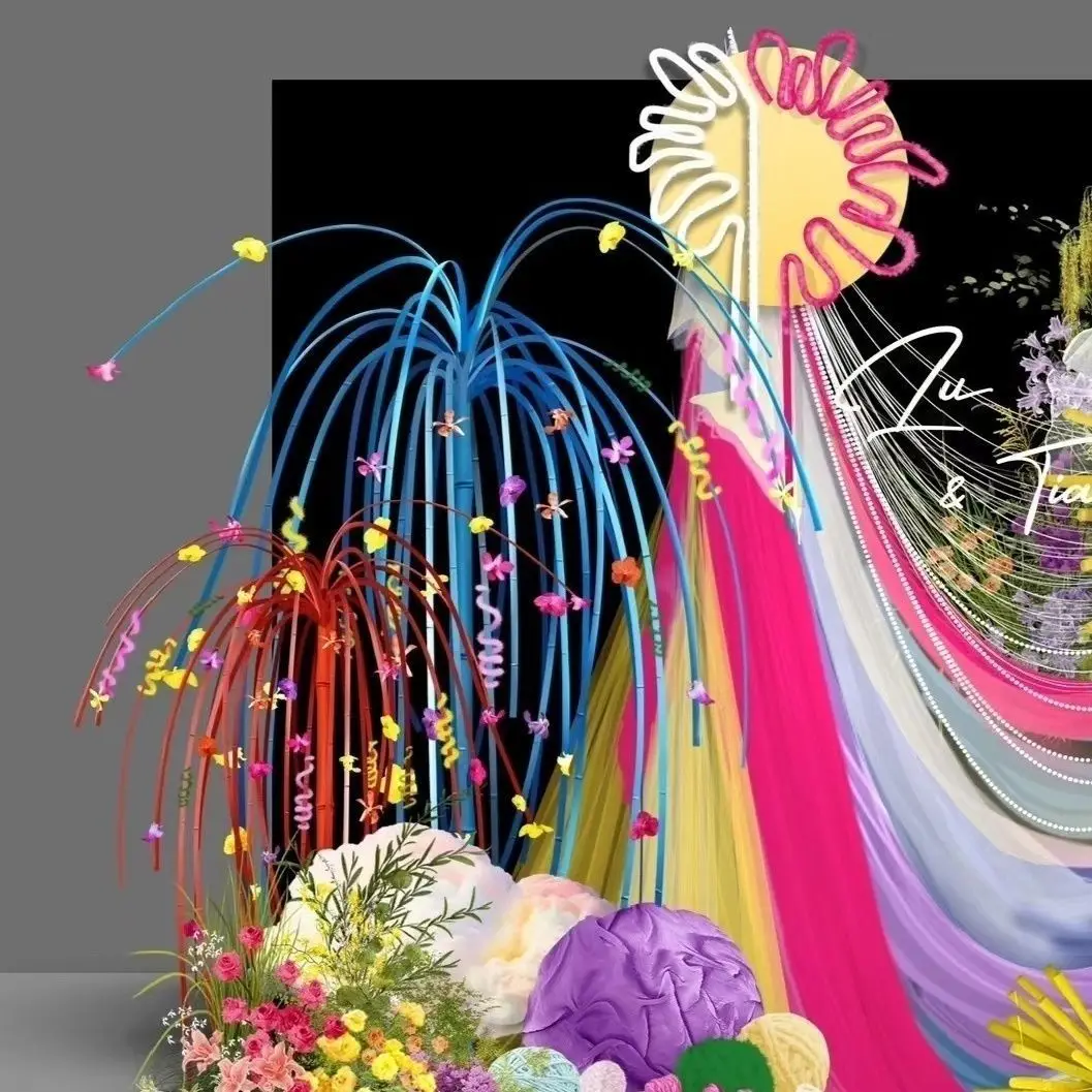 Colored Bamboo Strips Dyed Bamboo Splints Flexible Bamboo Firework Art Modeling DIY Handcraft Material for Wedding Floral Decor