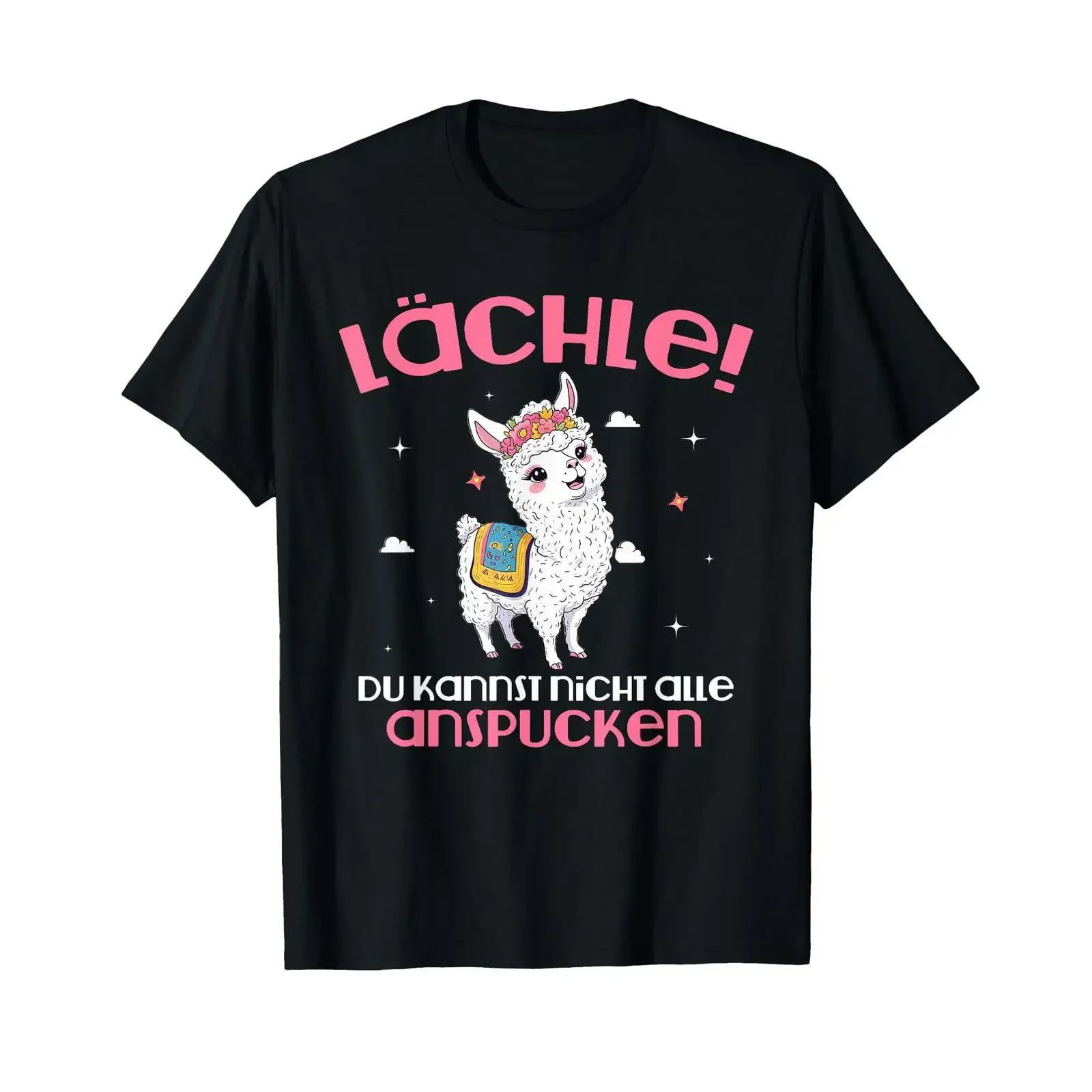 Llama Smile You Can't Spit on Everyone Funny Saying T Shirt vintage Washed Comfortable Slightly Stylish homme Versatile