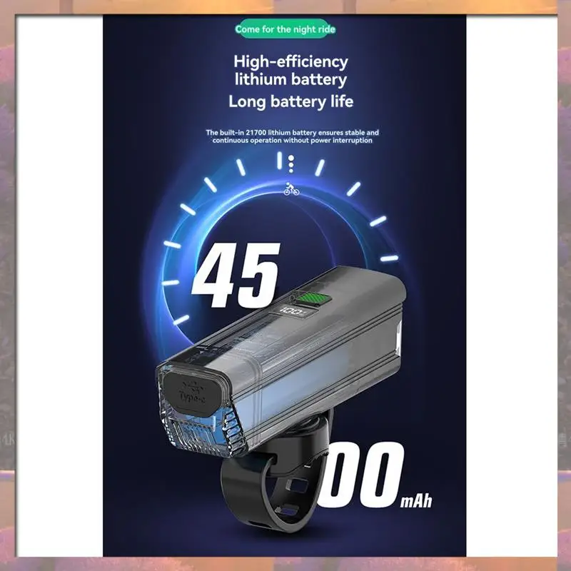 Luces de ciclismo de gran venta, luces de conducción nocturna con interruptor alto y bajo, carga de USB-C de 800 lúmenes para ciclistas y viajeros