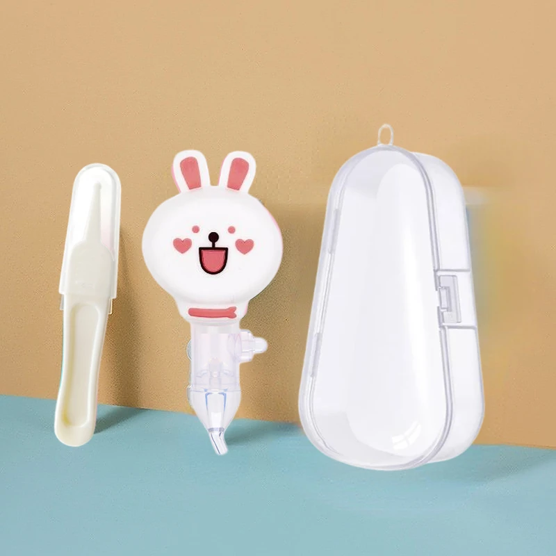 New Born Silicone Safety Nose Cleaner Cartoon Vacuum Suction Child Nasal Aspirator New Baby Care Diagnostic-tool Vacuum Sucker